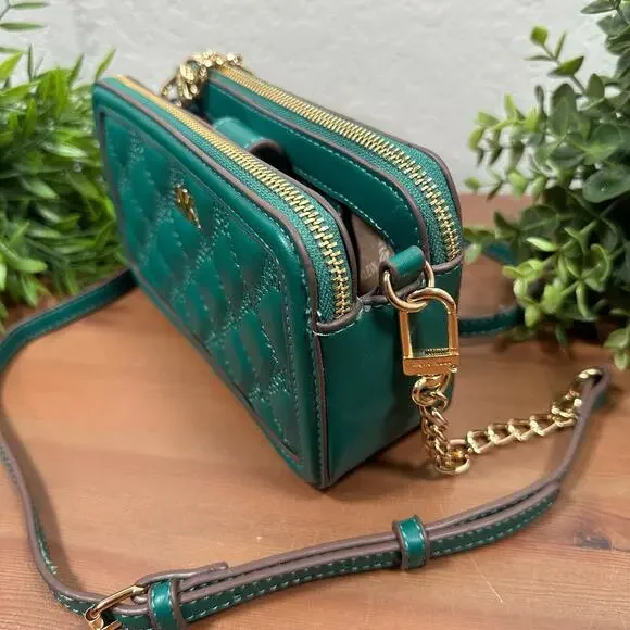 Anne Klein Quilted Double Zip Crossbody Bag - Picture 5 of 10